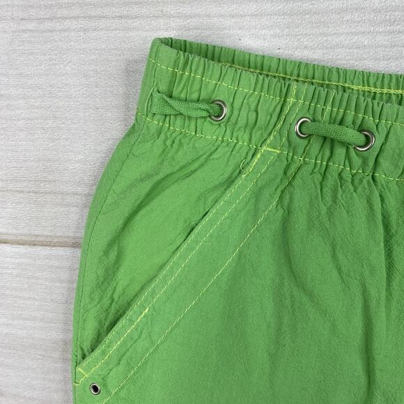 Cappagallo Pants Womens PM Green Capri 100% Cotton Pull On Drawstring - Picture 3 of 10